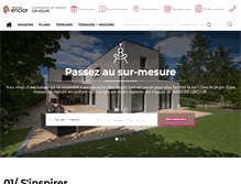 Tablet Screenshot of maisons-ericlor.com